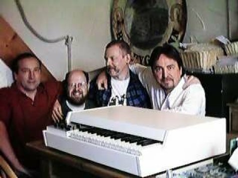 The prototype of the digital replay version of the M4000 - idea was scrapped. L - R John Bradley, Norm Leete, Nick Magnus and Martin Smith